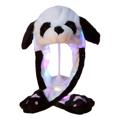 Light Up Plush Animal Hat with Moving Ears