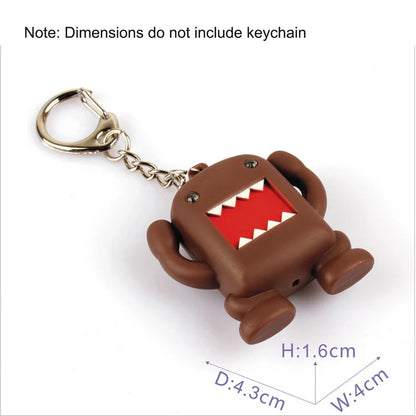 Cute Mini Action Figure Toys LED Flashlight Keychains With Sound